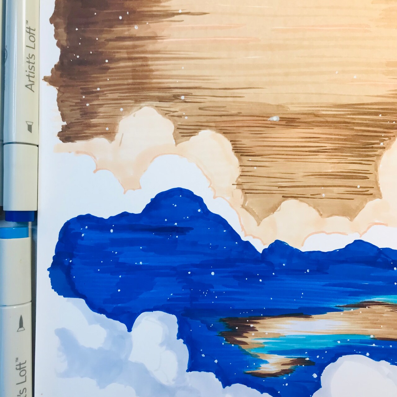 Alcohol-Based Markers Ethereal Cloudscape with @AdrienneHodgeArt, Part II
